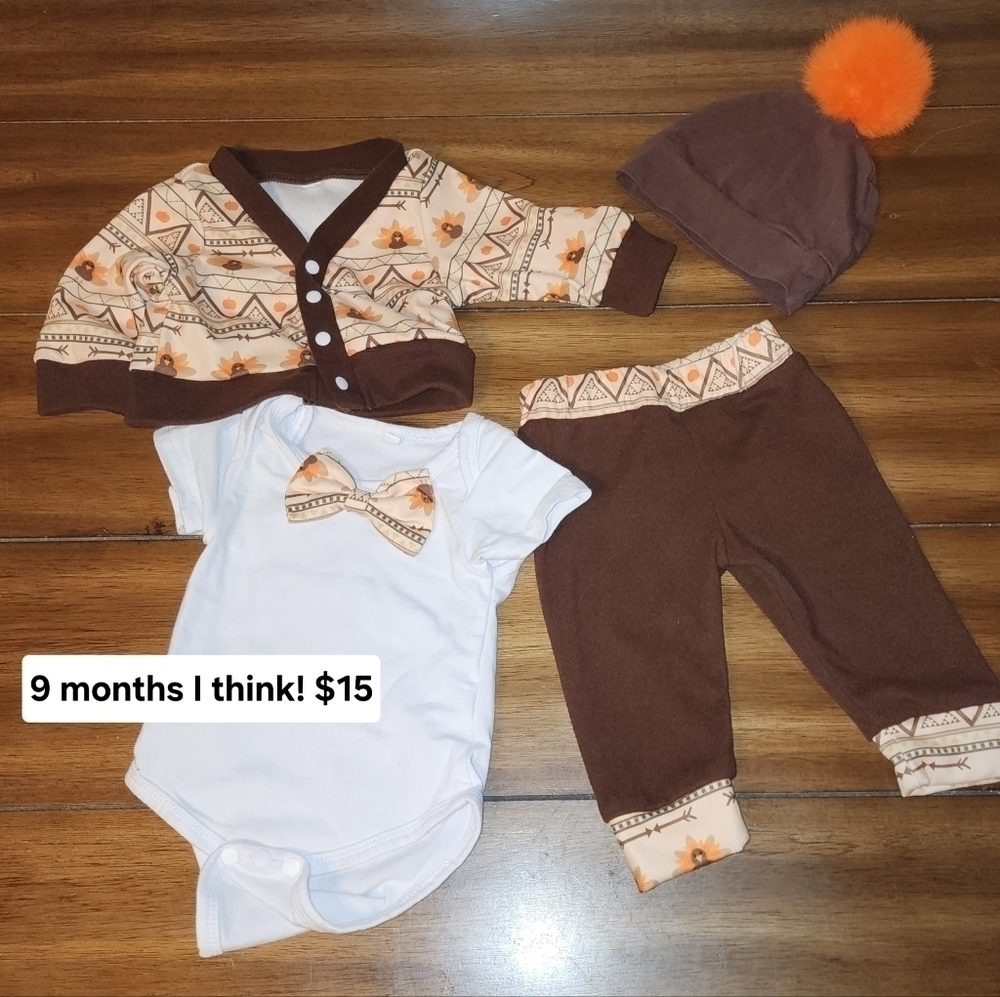 4 peice baby  outfit brand unknown